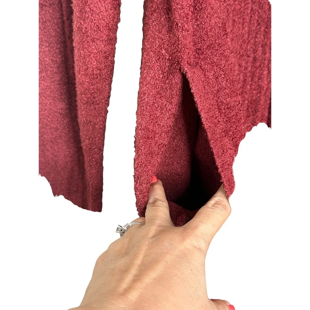 Barefoot Dreams Cardigan Large Burgundy CozyChic Lite Cozy Sweater Fall Winter - Picture 5 of 9